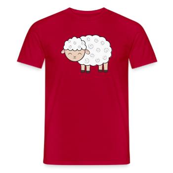 Sheep Sheep - Men's T-Shirt - red - Front - AI Model Male 178 dark (178cm)