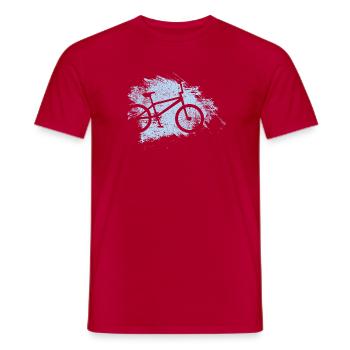 Coup de pinceau Éclaboussure de Vélo - T-shirt homme - rouge - Devant - AI Model Male 178 dark (178cm)