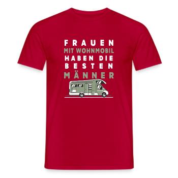 Frauen mit Wohnmobil haben die besten Männer - Männer T-Shirt - Rot - Vorne - AI Model Male 178 dark (178cm)