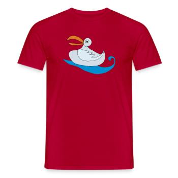 mouette - T-shirt homme - rouge - Devant - AI Model Male 178 dark (178cm)
