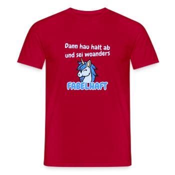 Fabelhafter Abschied - Männer T-Shirt - Rot - Vorne - AI Model Male 178 dark (178cm)