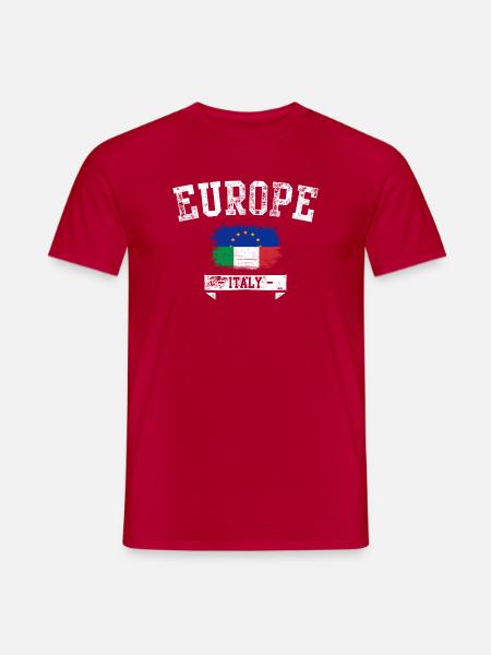 Europe Italy Brush Flag - Men's T-Shirt - red