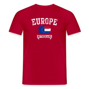 Europa Niederlande Grunge Flagge - Männer T-Shirt - Rot - Vorne - AI Model Male 178 dark (178cm)