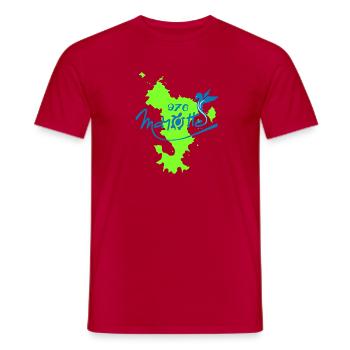 Mayotte - Men's T-Shirt - red - Front - AI Model Male 178 dark (178cm)