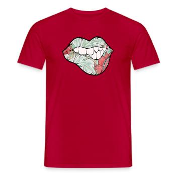 Nature Sexy Lips - Männer T-Shirt - Rot - Vorne - AI Model Male 178 dark (178cm)