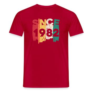 Seit 1982 Rainbow Brush - Männer T-Shirt - Rot - Vorne - AI Model Male 178 dark (178cm)