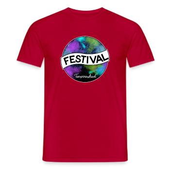 Festival Tomorrowland - T-shirt homme - rouge - Devant - AI Model Male 178 dark (178cm)