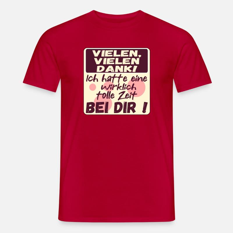 Dankbare Zeit - Abschiedssprüche - SICH BEDANKEN - Männer T-Shirt - Rot