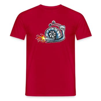 Schnecke mit Turbolader - Männer T-Shirt - Rot - Vorne - AI Model Male 178 dark (178cm)