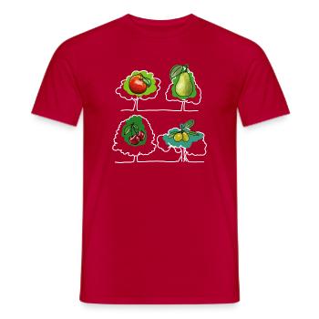 Apple, Pear, Cherry - Men's T-Shirt - red - Front - AI Model Male 178 dark (178cm)