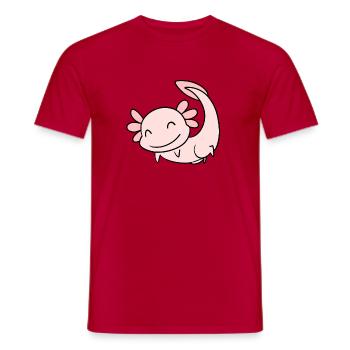 Sweet Axolotl Pink - Men's T-Shirt - red - Front - AI Model Male 178 dark (178cm)