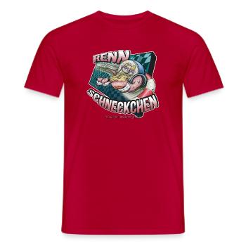 Rennschneckchen - Männer T-Shirt - Rot - Vorne - AI Model Male 178 dark (178cm)