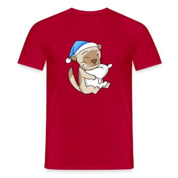 Katze Katzenrasse Burma-Katze - Männer T-Shirt - Rot - Vorne - AI Model Male 178 dark (178cm)