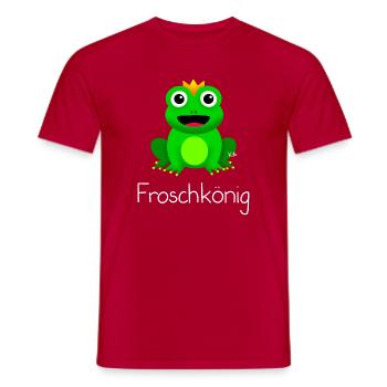 Froschkönig - Männer T-Shirt - Rot - Vorne - AI Model Male 178 dark (178cm)