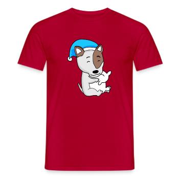 Chien Race De Chien Bull Terrier - T-shirt homme - rouge - Devant - AI Model Male 178 dark (178cm)