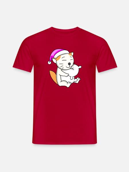 Cat cat breed Selkirk Rex - Men's T-Shirt - red