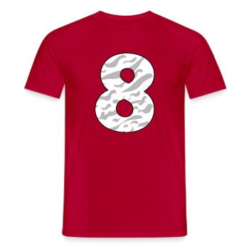 8 - Männer T-Shirt - Rot - Vorne - AI Model Male 178 dark (178cm)