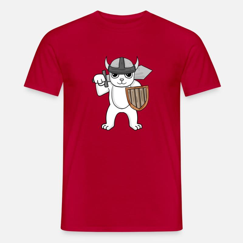 Wikinger Bär - Männer T-Shirt - Rot