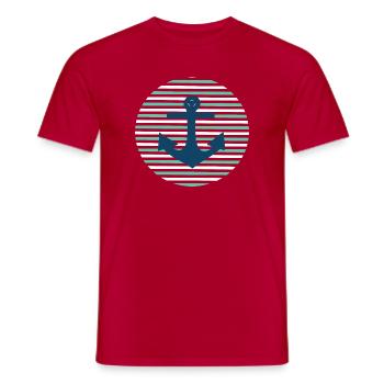 Anker Norddeutschland Seemann Matrose Kapitän - Männer T-Shirt - Rot - Vorne - AI Model Male 178 dark (178cm)