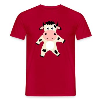 Vache Fermier Fermier Cadeaux Drôles - T-shirt homme - rouge - Devant - AI Model Male 178 dark (178cm)