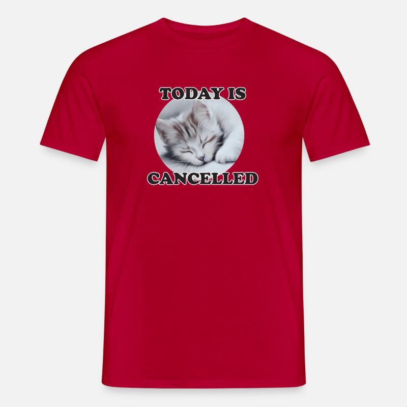 sleeping cat - Männer T-Shirt - Rot