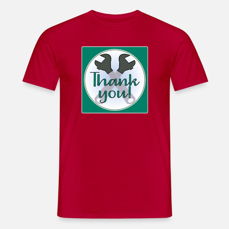 DANKE HANDWERKER - ZANGE - Männer T-Shirt - Rot