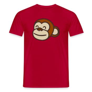 Monkey Head - Men's T-Shirt - red - Front - AI Model Male 178 dark (178cm)