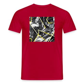 Marble Black Gold Geometric texture - Men's T-Shirt - red - Front - AI Model Male 178 dark (178cm)