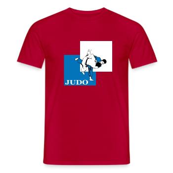 judo - Men's T-Shirt - red - Front - AI Model Male 178 dark (178cm)