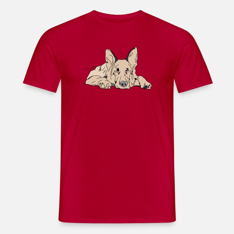 Schäferhund - Männer T-Shirt - Rot