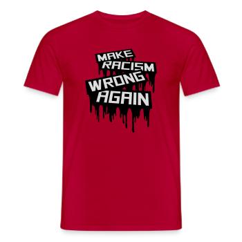 Rendre le racisme répréhensible - T-shirt homme - rouge - Devant - AI Model Male 178 dark (178cm)