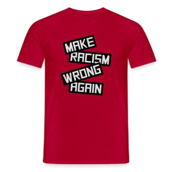Rendre le racisme répréhensible - T-shirt homme - rouge - Devant - AI Model Male 178 dark (178cm)