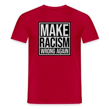 Rendre le racisme répréhensible - T-shirt homme - rouge - Devant - AI Model Male 178 dark (178cm)