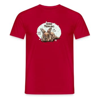 Interessiert mich nicht - Männer T-Shirt - Rot - Vorne - AI Model Male 178 dark (178cm)