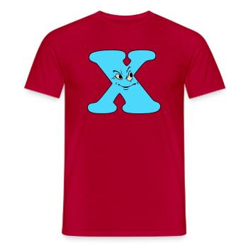 X - T-shirt homme - rouge - Devant - AI Model Male 178 dark (178cm)