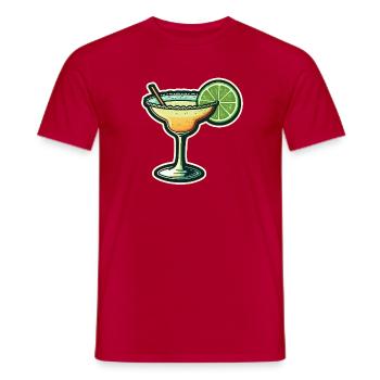 Margarita Cocktail - Männer T-Shirt - Rot - Vorne - AI Model Male 178 dark (178cm)