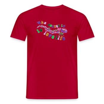Tiara Blume - Männer T-Shirt - Rot - Vorne - AI Model Male 178 dark (178cm)