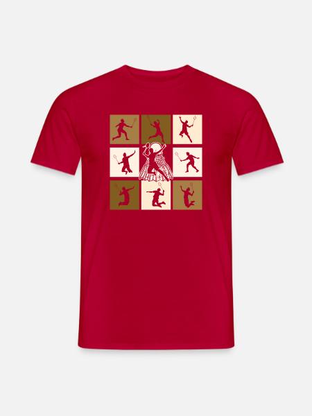 Badminton - T-shirt homme - rouge