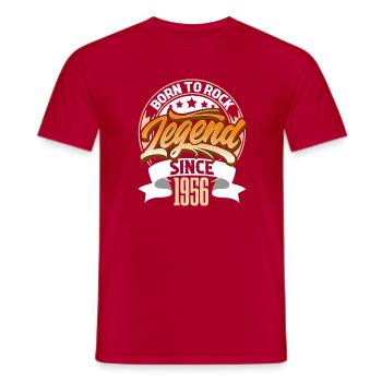 1956 Geburtsjahr Geburtstag Legende Born To Rock - Männer T-Shirt - Rot - Vorne - AI Model Male 178 dark (178cm)