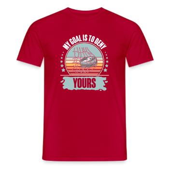 Eishockey  - Men's T-Shirt - red - Front - AI Model Male 178 dark (178cm)
