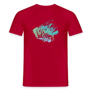 Your skater style for the halfpipe - Men's T-Shirt - red - Front - AI Model Male 178 dark (178cm)