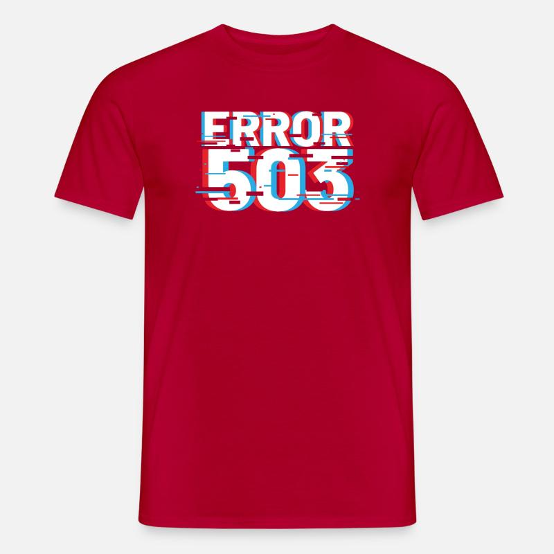 Error 503 Glitch - Men’s T-shirt - red