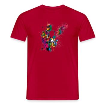 Saxophon Spieler Musiker Jazz - Männer T-Shirt - Rot - Vorne - AI Model Male 178 dark (178cm)