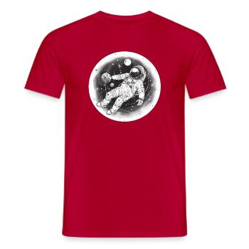 Astronaut - Men's T-Shirt - red - Front - AI Model Male 178 dark (178cm)