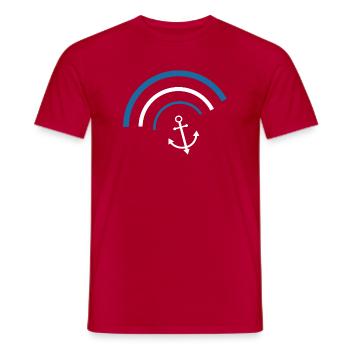 Anker Norddeutschland Seemann Matrose Kapitän - Männer T-Shirt - Rot - Vorne - AI Model Male 178 dark (178cm)