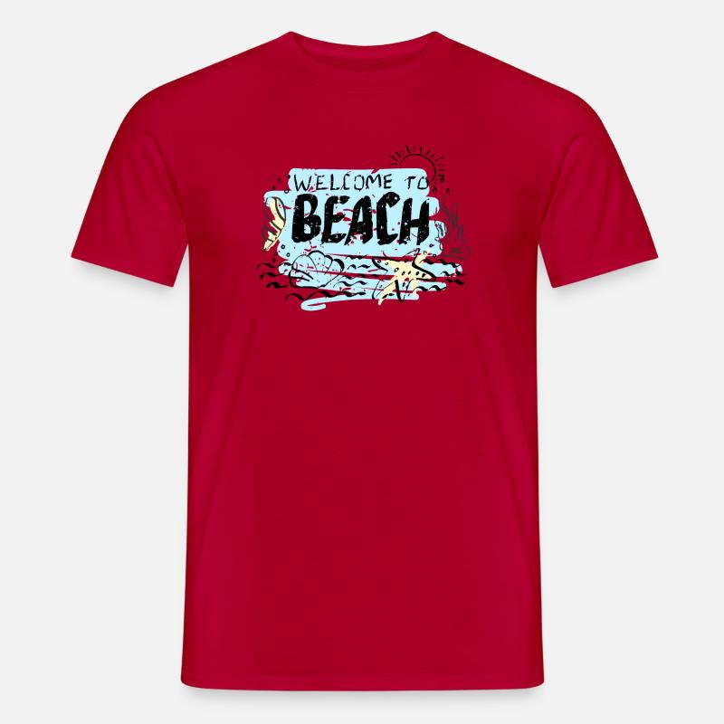Willkommen bei Beach Scene - Männer T-Shirt - Rot
