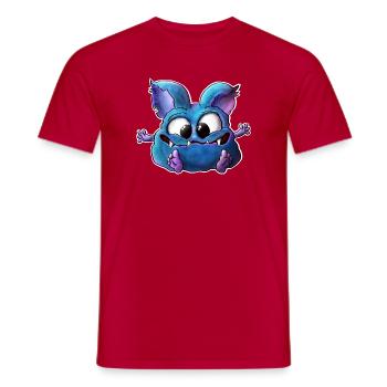 Laissez-vous étreindre.... Monstre câlin - T-shirt homme - rouge - Devant - AI Model Male 178 dark (178cm)