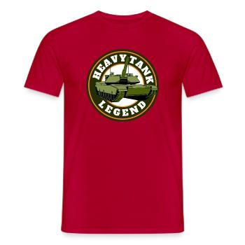 Heavy Legend - Panzer Design - Männer T-Shirt - Rot - Vorne - AI Model Male 178 dark (178cm)
