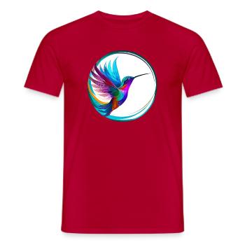 Kolibri - Männer T-Shirt - Rot - Vorne - AI Model Male 178 dark (178cm)