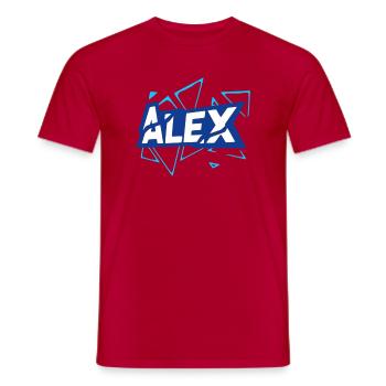 Alex - Men's T-Shirt - red - Front - AI Model Male 178 dark (178cm)